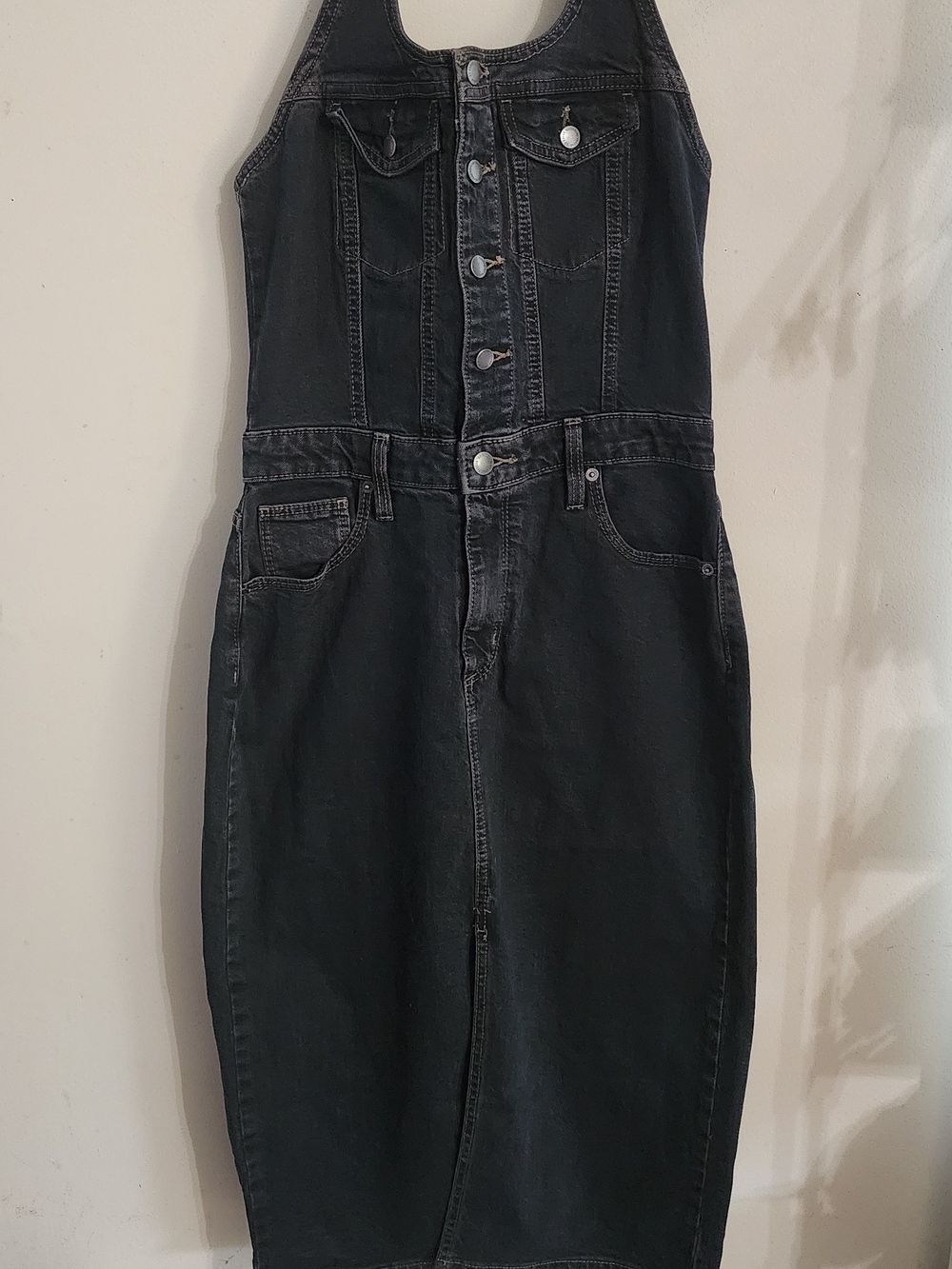 Universal‎ Thread Black Denim Halter Dress - Size 6